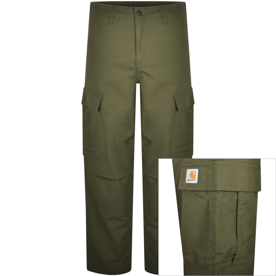 Carhartt WIP Regular Fit Cargo Trousers Green | Mainline